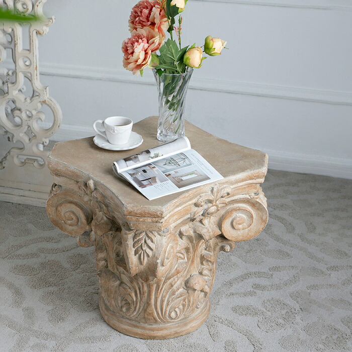 楽天市場】アクセントテーブル 台座 宮殿柱デザイン テーブル サイド