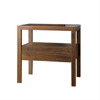 楽天市場】サイドテーブル ベッドサイドテーブル ウォールナット 無垢