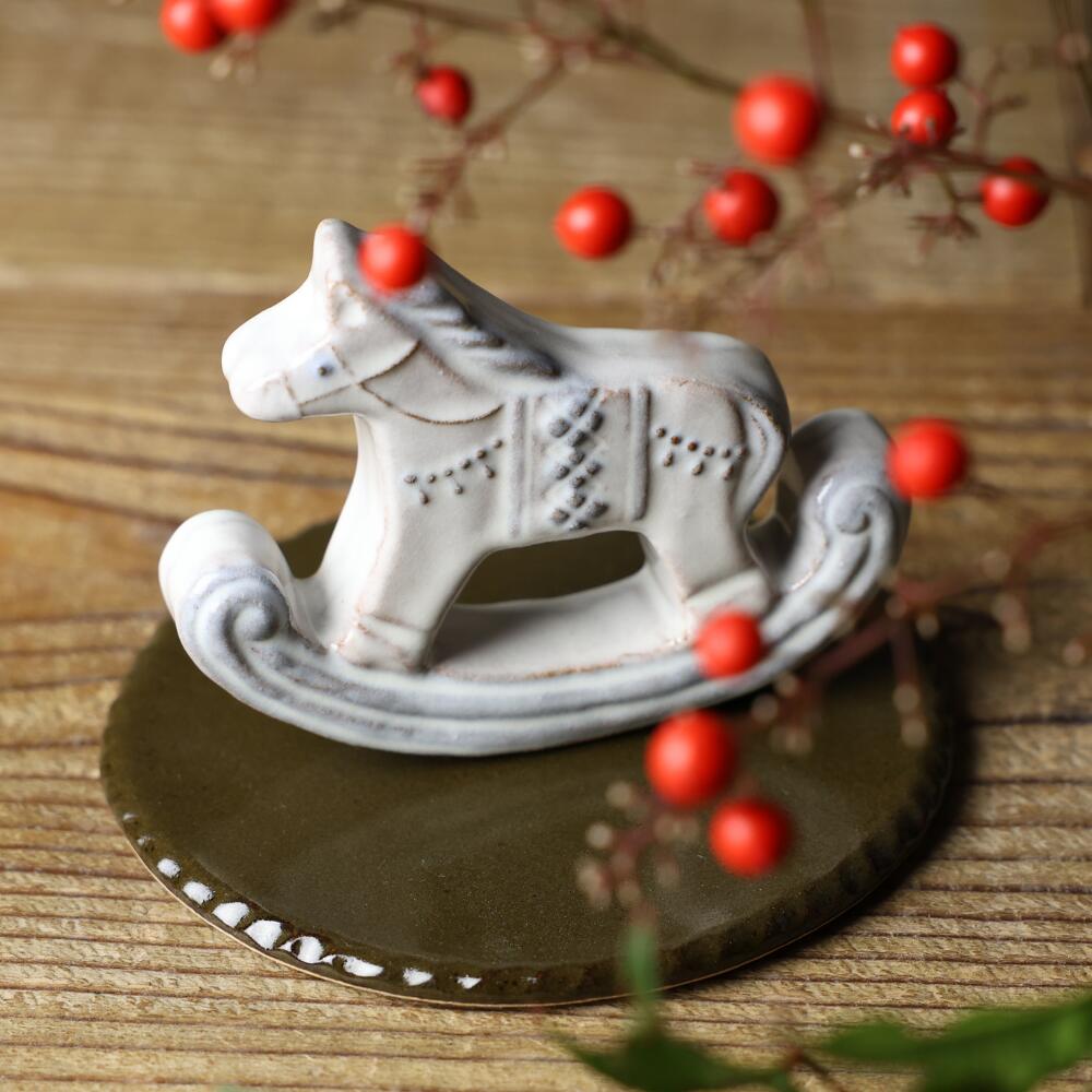 楽天市場】【max30%offクーポンあり】干支 置物 午年 木馬 益子焼 わか