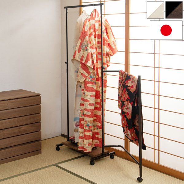 楽天市場】日本製 衣桁 キャスター付 ハンガーラック 着物ハンガー