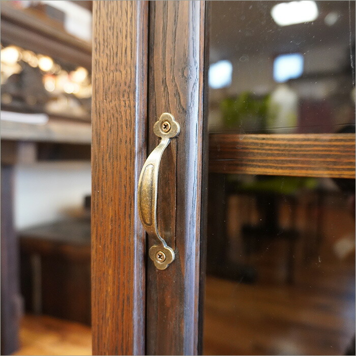 楽天市場】飾り棚 ガラスキャビネット アンティーク 大正時代 ガラス