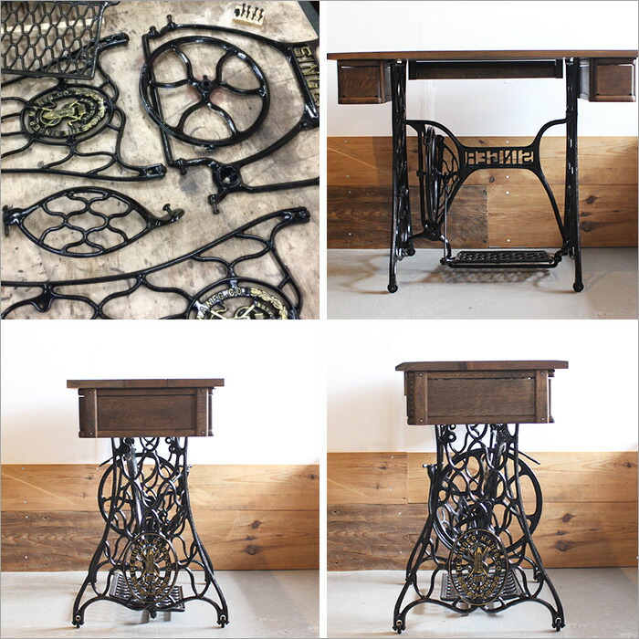 楽天市場】Singer 足踏みミシン台 リメイク テーブル｜アンティーク