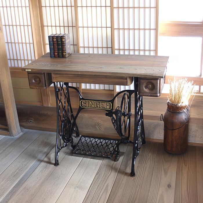 楽天市場】Singer 足踏みミシン台 リメイク テーブル｜アンティーク