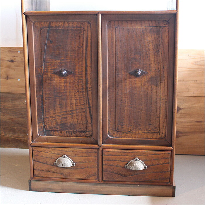 楽天市場】小さな茶箪笥 日本 アンティーク 家具 小物収納 和風 飾り棚