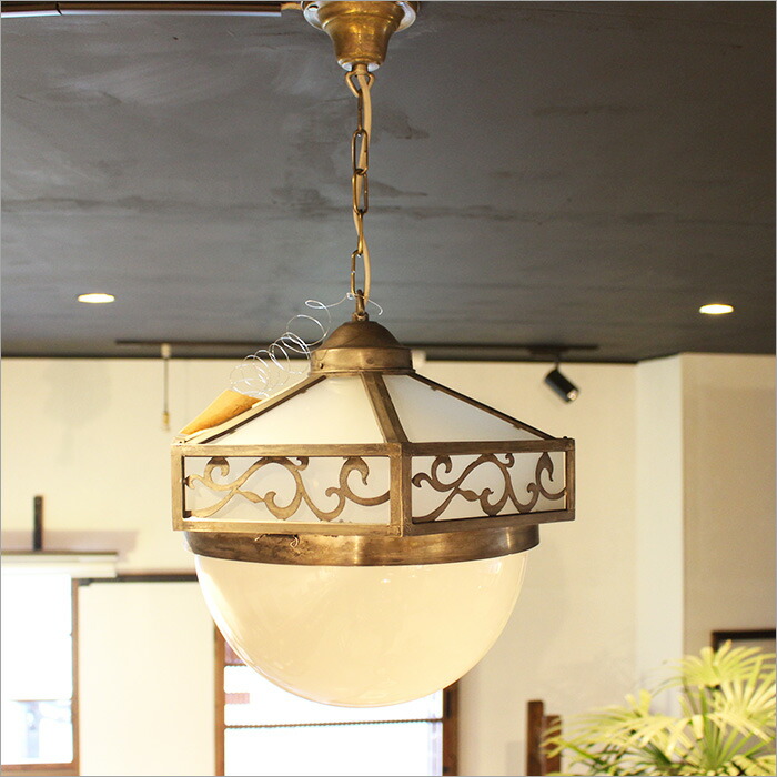 楽天市場】一点物 大正時代のガラス製ペンダントライト アンティーク