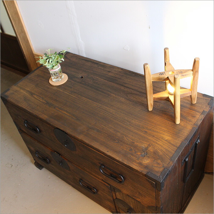 楽天市場】和箪笥 タンス 和たんす アンティーク 収納 引き出し 桐 2段