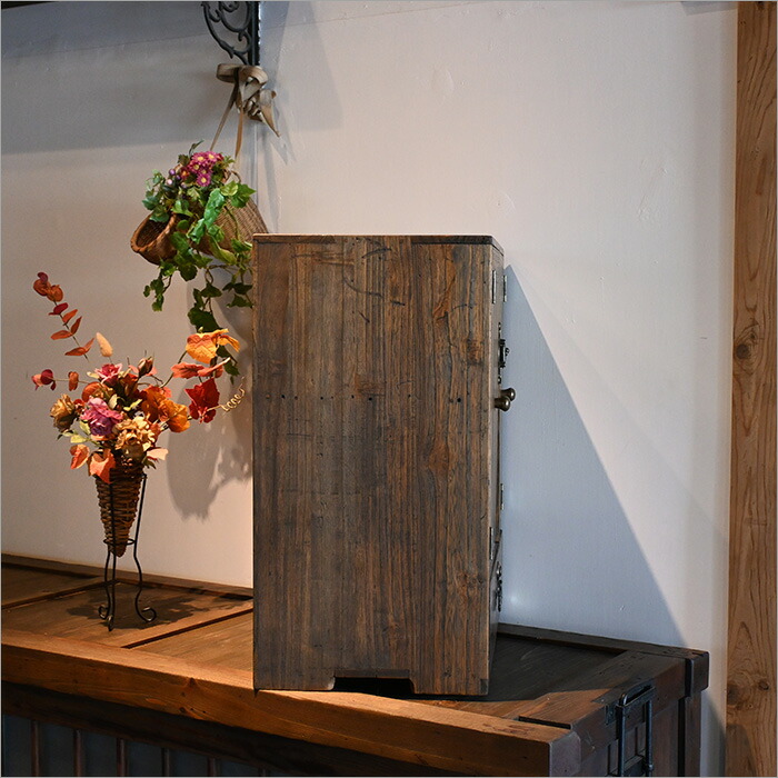 楽天市場】1点物 杉古材 小さな扉付き収納ボックス シェルフ 収納棚