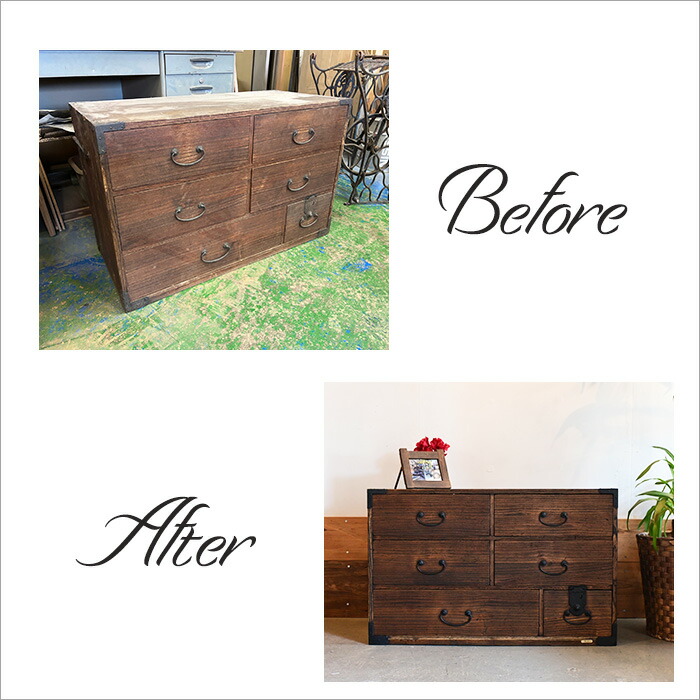 楽天市場】引き出しいっぱいアンティーク チェスト 1点物 和箪笥