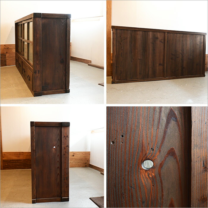 楽天市場】水屋箪笥 リメイク 食器棚 幅175cm 昭和初期 古民家家具