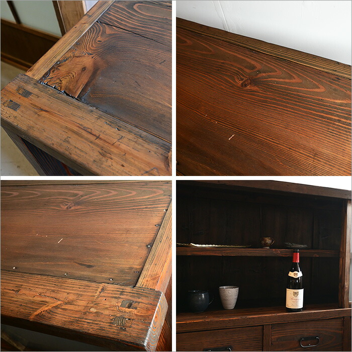 楽天市場】水屋箪笥 リメイク 食器棚 幅175cm 昭和初期 古民家家具