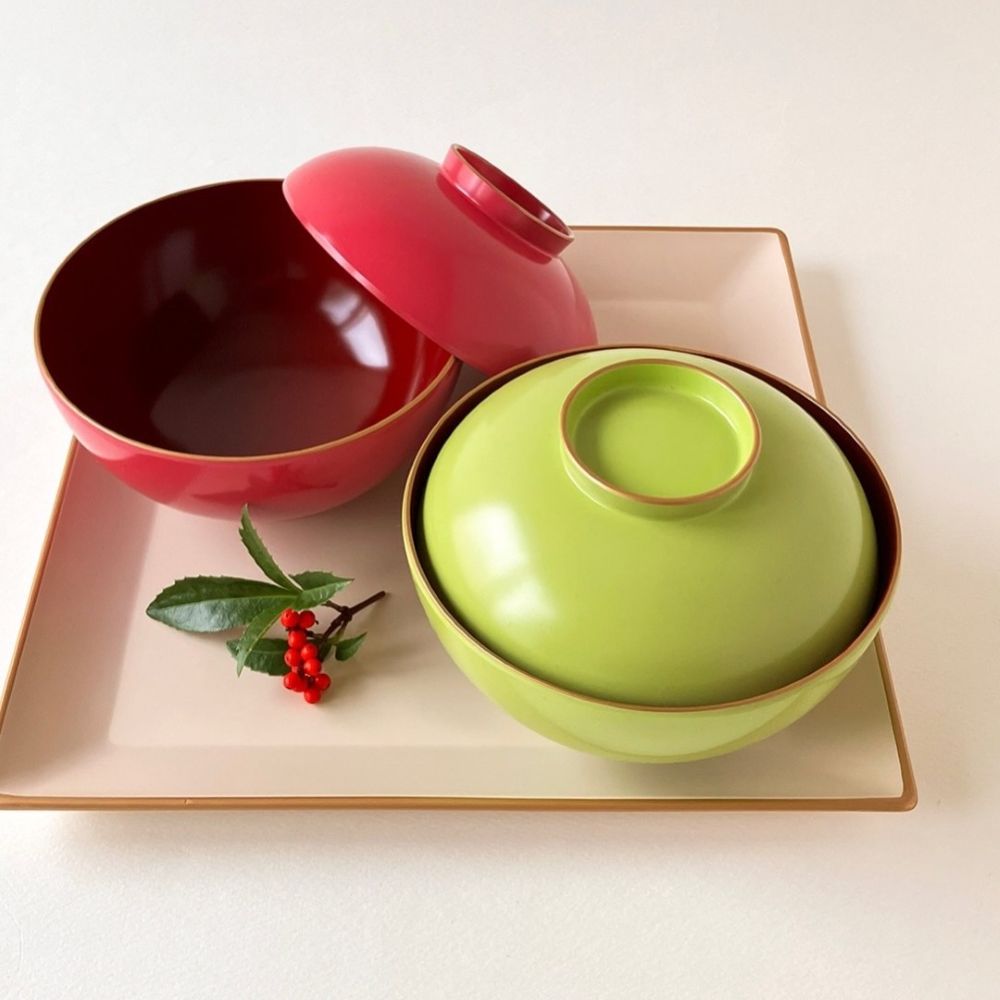 楽天市場】蓋付カラー雑煮椀 [牡丹/萌黄] : 私の部屋楽天市場店