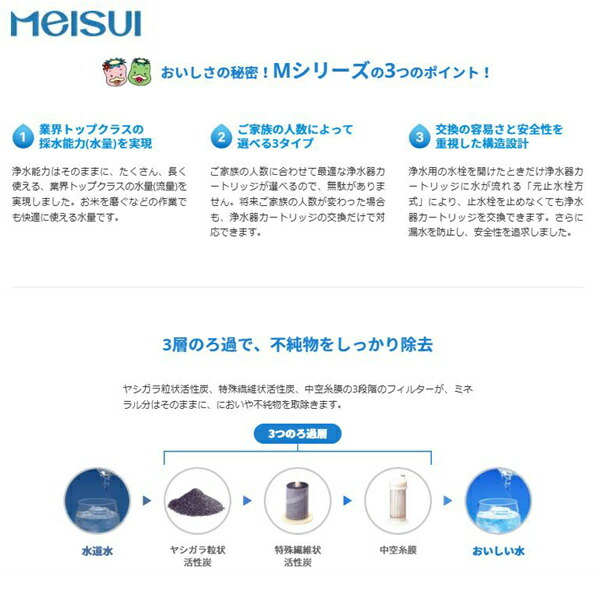 楽天市場】M-85 メイスイ Meisui 家庭用浄水器2型Mシリーズ交換用