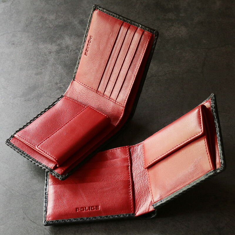 楽天市場】ポリス 財布 二つ折り メンズ ブランド 二つ折り財布 POLICE