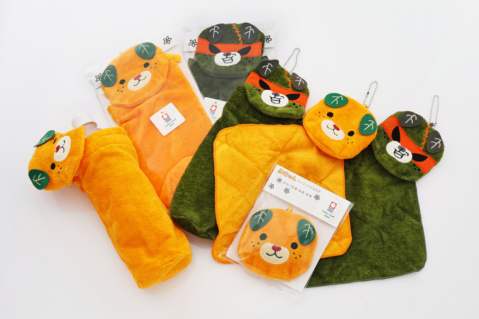 楽天市場】みきゃん マスコット ハンカチ 抗菌 防臭 除電 今治タオル