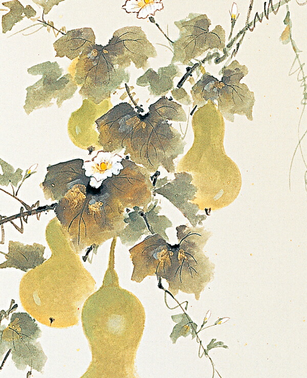 楽天市場】掛け軸 掛軸（かけじく） 六瓢息災（佐藤 純吉）日本画 花鳥