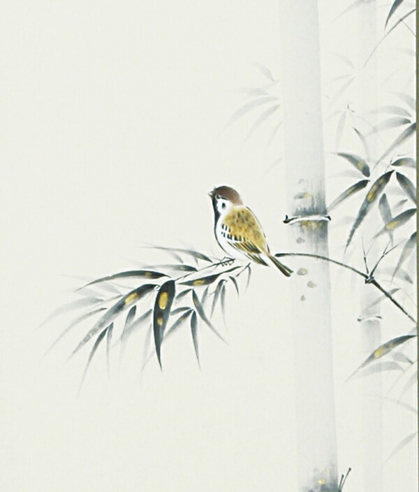 楽天市場】掛け軸 掛軸（かけじく）竹に雀（中谷 文魚）全国送料無料