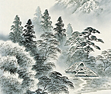 楽天市場】掛け軸 掛軸（かけじく）販売店水墨山水（上田 林外）全国