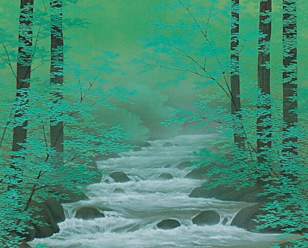 楽天市場】掛け軸 掛軸（かけじく）緑韻渓聲 （島田 智博）＜太巻桐箱