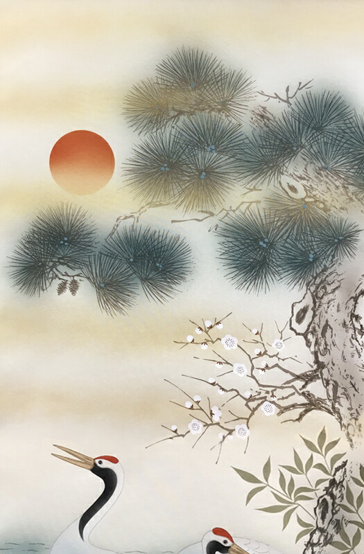 楽天市場】掛け軸専門店 掛軸 かけじく 通販 松竹梅鶴亀 香泉 慶祝画