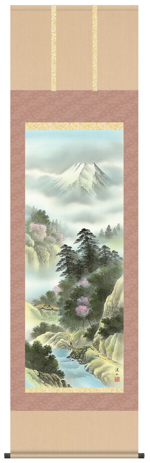 楽天市場】掛け軸 掛軸（かけじく）四季賞翫 春 万山乱花（伊藤 渓山