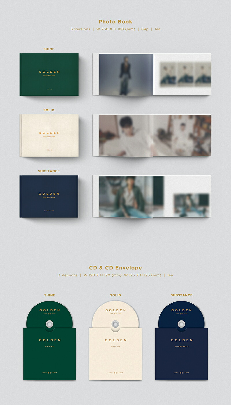 楽天市場】BTS - JUNG KOOK GOLDEN / 1st SOLO ALBUM 3種中選択