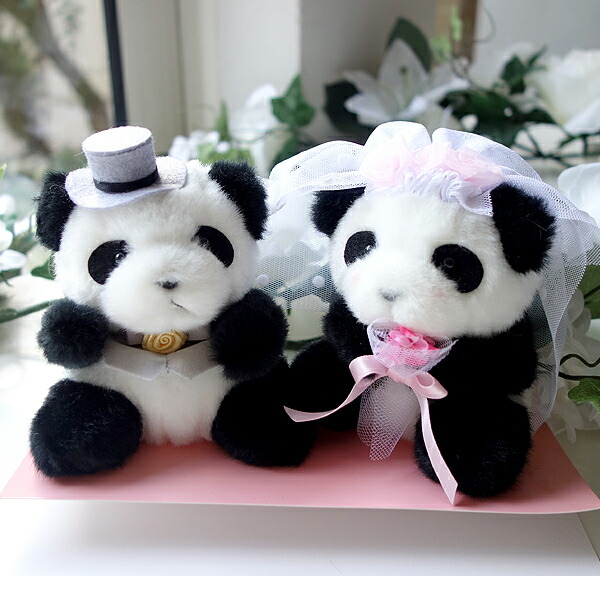 楽天市場】ウェルカムドール ミニ パンダ 完成品 2体セット クリア