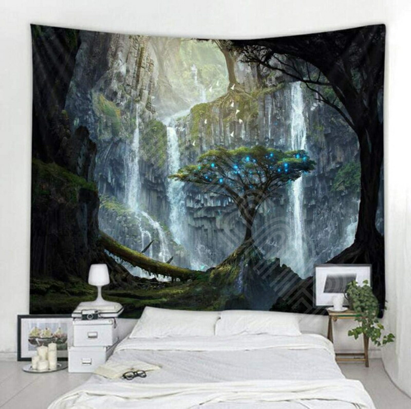 楽天市場】タペストリー 大判 大きい 目隠し 大樹 森林 ファンタジー