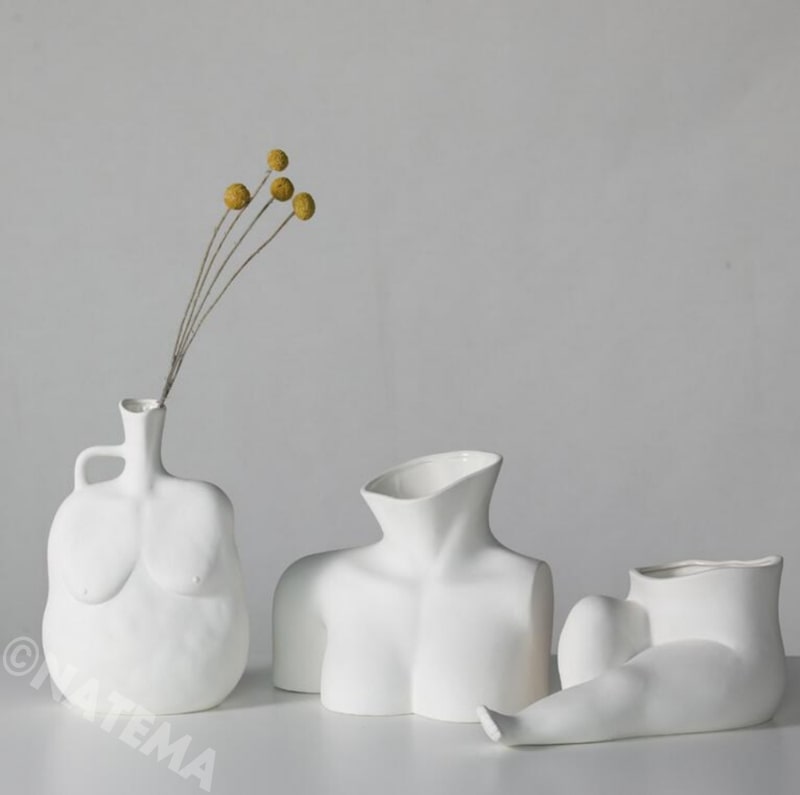 楽天市場】裸体 花瓶 バスト 胸 脚 陶器 花瓶 フラワーベース 胸 女性