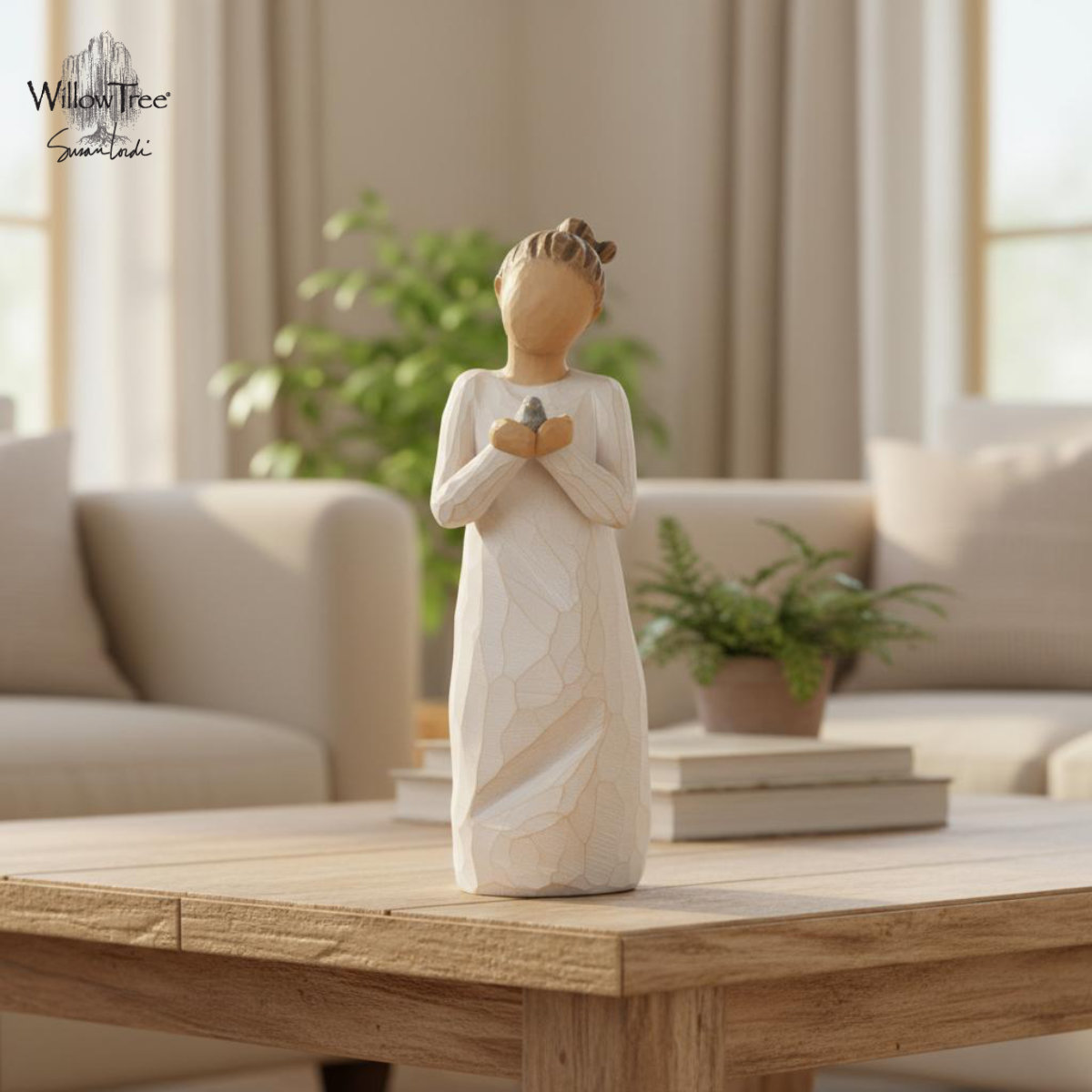 楽天市場】ウィローツリー彫像 Nurture - はぐくみ 13.5cm 小鳥 少女