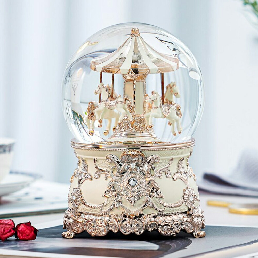 楽天市場】【期間限定 P10倍】【JARLL】スノードーム メリーゴーランド