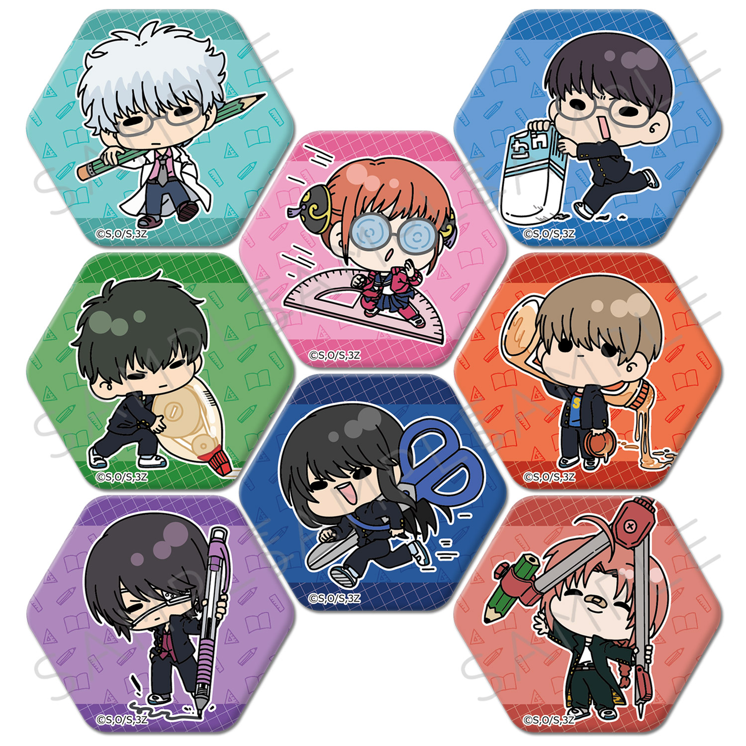 楽天市場】TVアニメ『3年Z組銀八先生』 六角形缶バッジ (mochocho