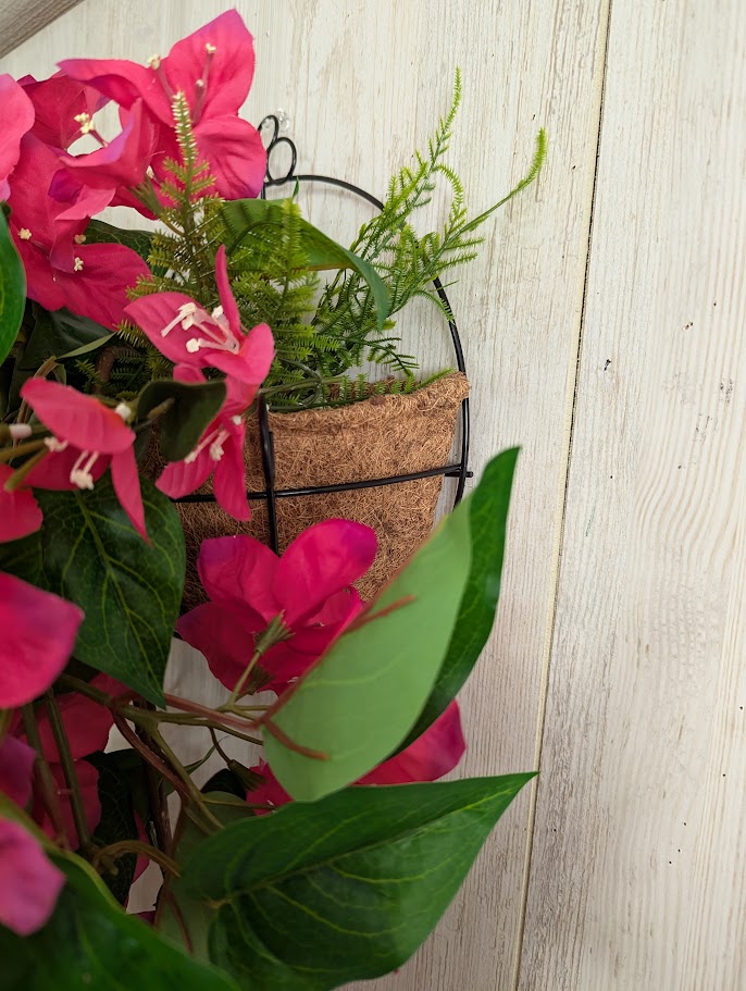 楽天市場】造花 ブーゲンビリア 壁掛け 触媒加工, インテリア 人工観葉