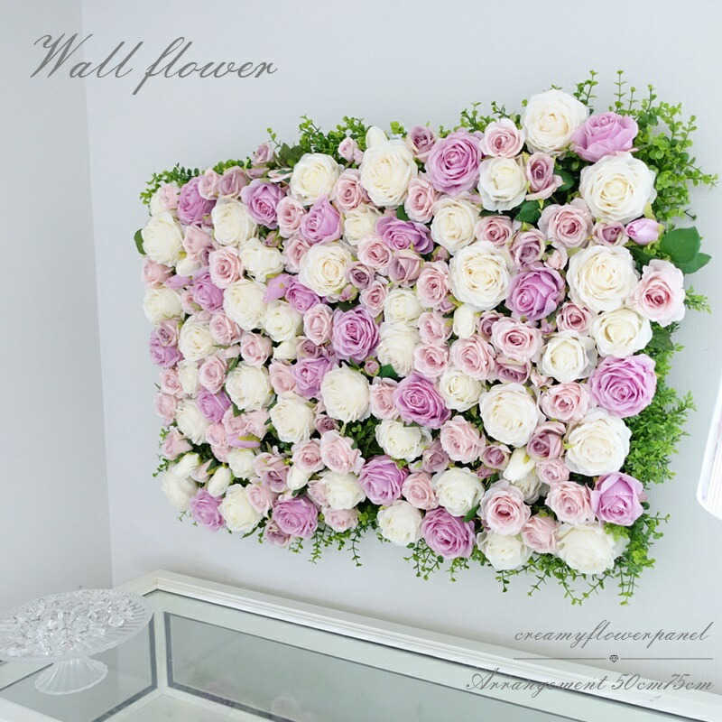 楽天市場】フェイクグリーン 壁掛け ウォールフラワー 薔薇 造花
