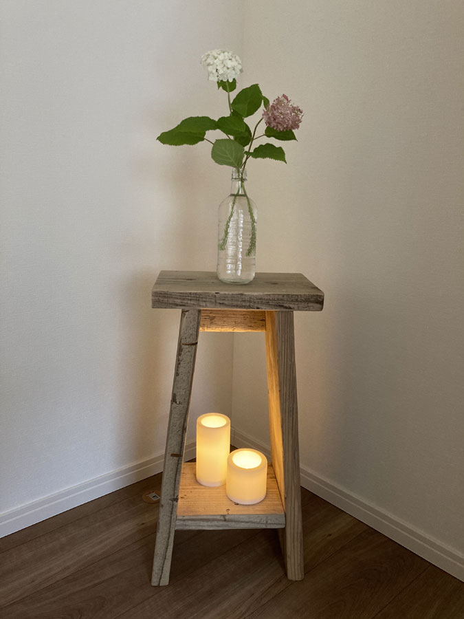 楽天市場】OLD ASHIBA（足場板古材） 踏み台(ふみだい）スツール 中棚