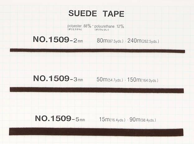 楽天市場】MOKUBA スエードテープ 薄手 人工皮革 「品番1509／2mm・3mm