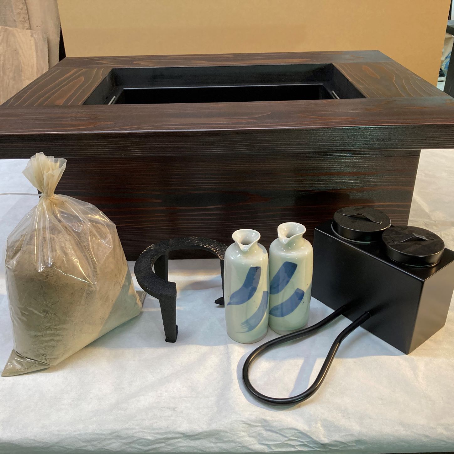 楽天市場】【灰 五徳 酒燗器 徳利セット】ちび囲炉裏 5点セット