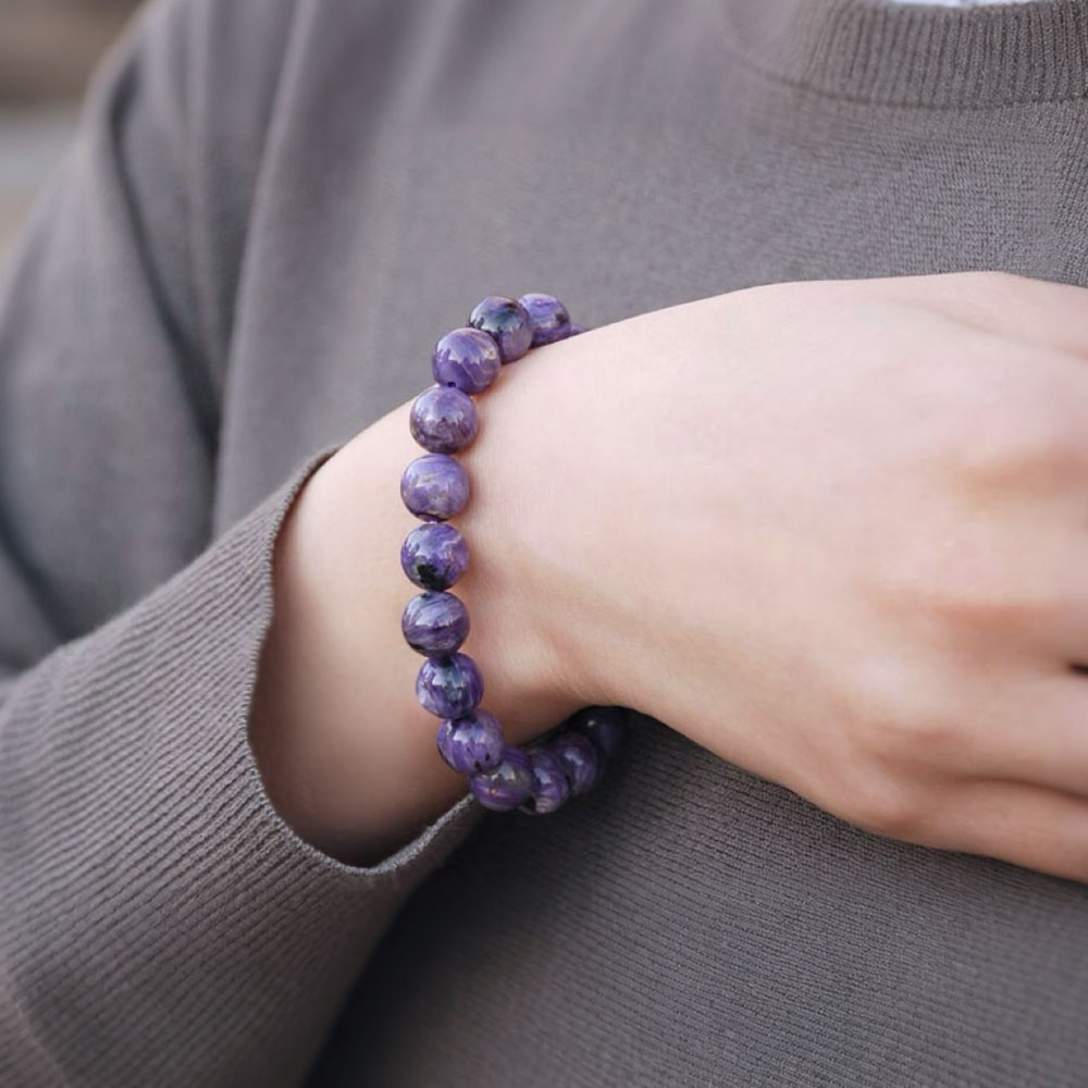 楽天市場】チャロアイト ブレスレット 丸珠 ラウンド ヒーリング