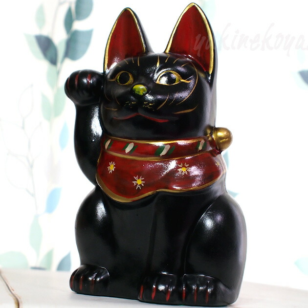 楽天市場】古色三河招き猫 大正ロマンの復刻版 レトロ招き猫 黒猫 大