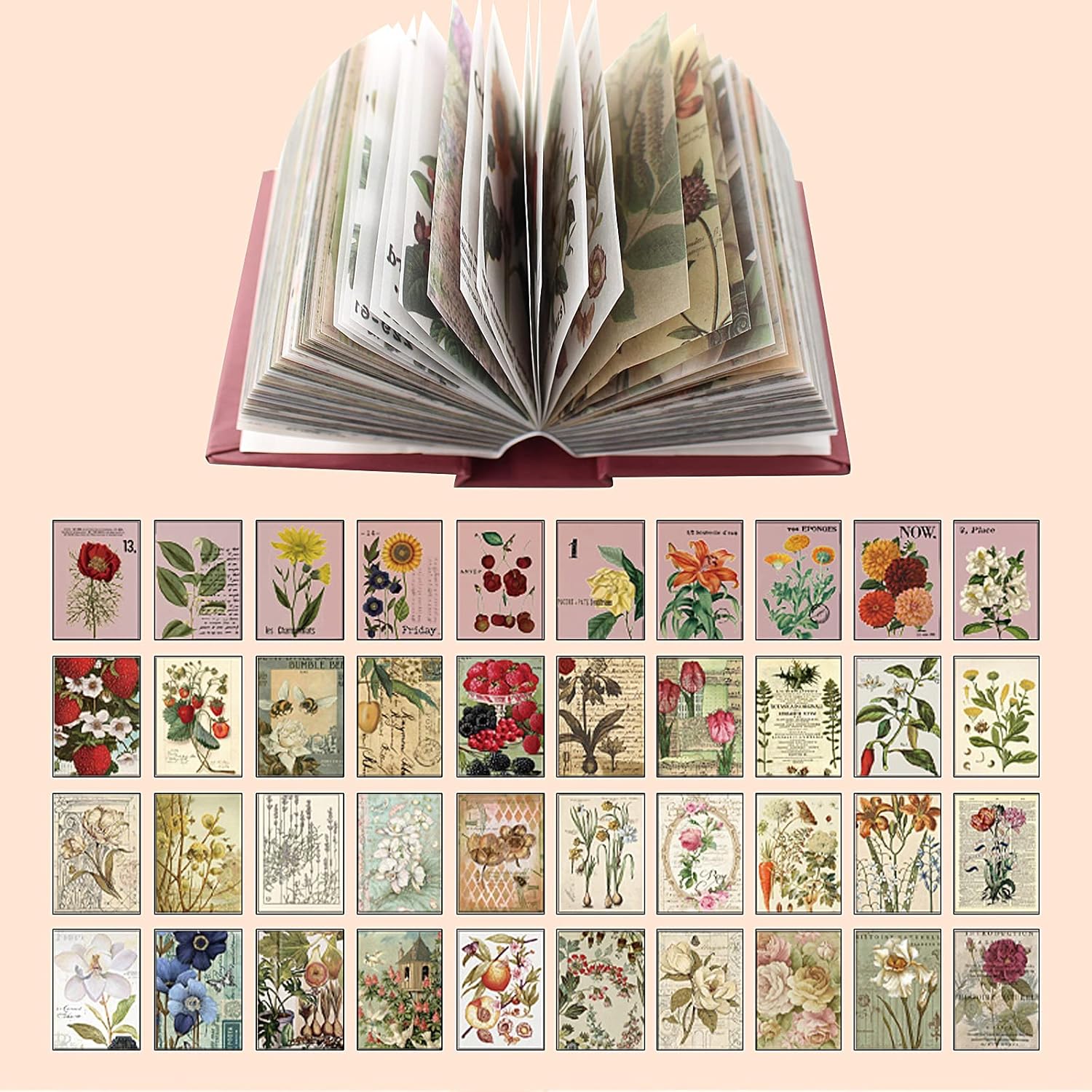 楽天市場】コラージュ 素材 400枚入り ノート型 デザインペーパー