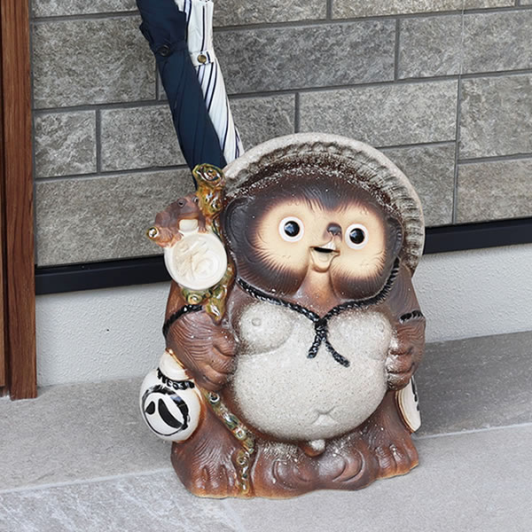 楽天市場】【ポイント10倍】傘立て 信楽焼 狸傘立てかさたて 陶器