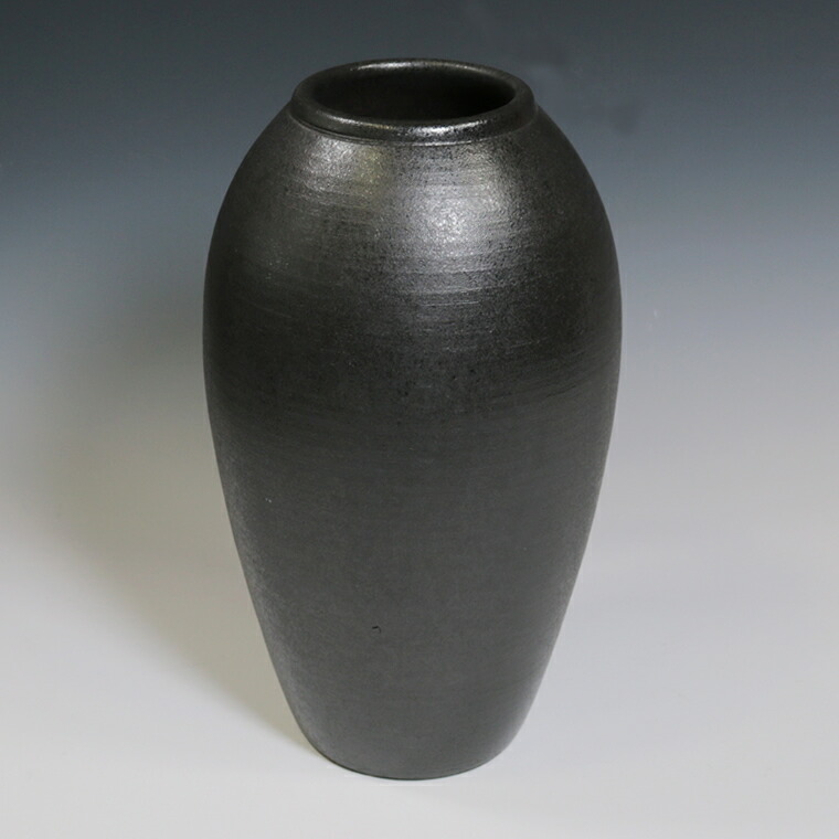 楽天市場】【ポイント10倍】信楽焼 花瓶 花入れ 大きい 黒 おしゃれ