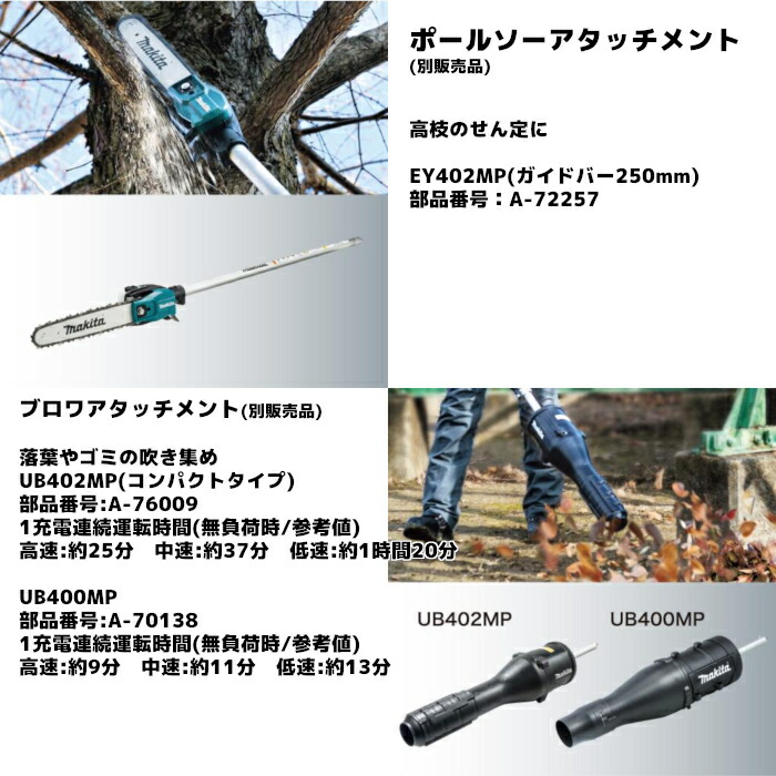 楽天市場】マキタ(makita) MUX01GZ 充電式スプリット草刈機 モーター部