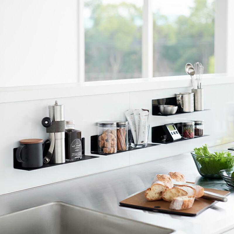 楽天市場】【 山崎実業 マグネットキッチン棚 S/ワイド タワー