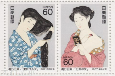 楽天市場】【記念切手】 昭和62年 切手趣味週間 60円切手シート 1987年