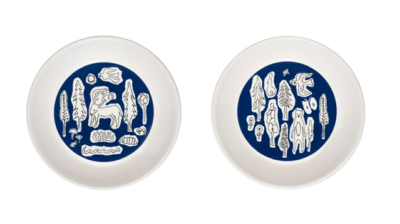 楽天市場】イッタラ×ミナペルホネン forest lifeプレート12cm2枚セット