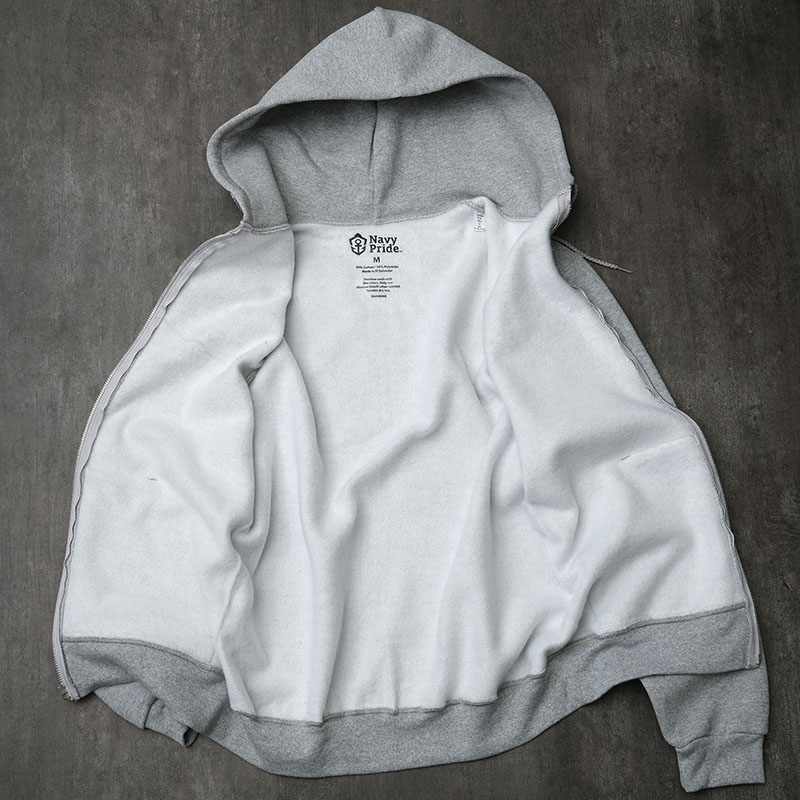 楽天市場】米軍 U.S.NAVY フルジップ スウェットパーカー グレー NAVY