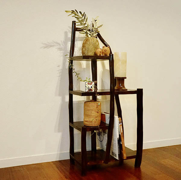 楽天市場】観葉植物 棚 飾り棚 おしゃれ アジアン家具 バリ ♪チークの