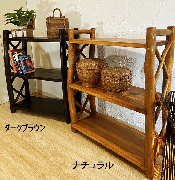 楽天市場】☆レビューで特典☆アジアン家具 木製 バリ ♪AR 2段