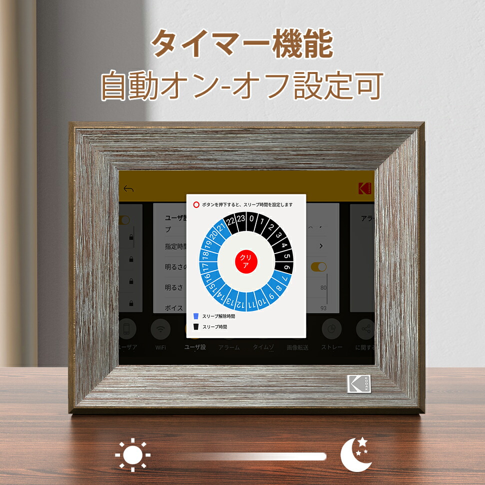 楽天市場】【KODAK公式・一年保証】デジタルフォトフレーム wifi 木製