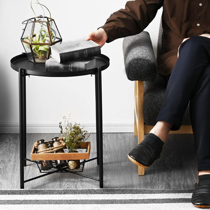 楽天市場】サイドテーブル 高さ52cm おしゃれ 丸型 スリム ミニ